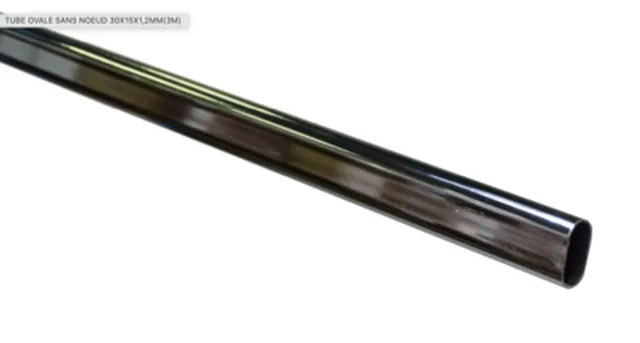 Ovale Kleiderstange Chrom 30x15mm - Materialstärke: 1,2mm - Länge: 1000 mm