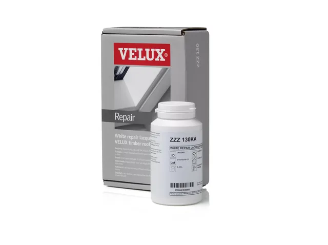 Velux Reparaturset für weiß lackiertes Fenster ZZZ 130 KG (220 ml weiße Lackfarbe)