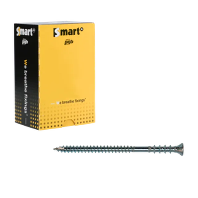 SMART Vis réglable autoforante 6x80, tête fraisée, zingué ( emb:100pces)