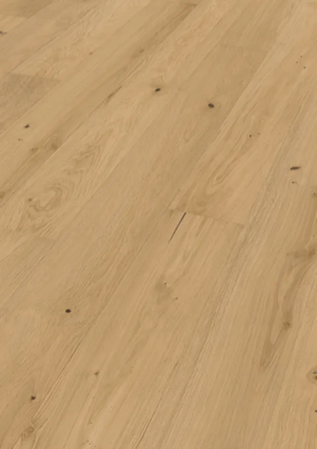 Sol en bois HD 100 | verni ultra mat 2200 mm x 210 mm Chêne animé crème 20015 | brossé / 2200*210*8mm