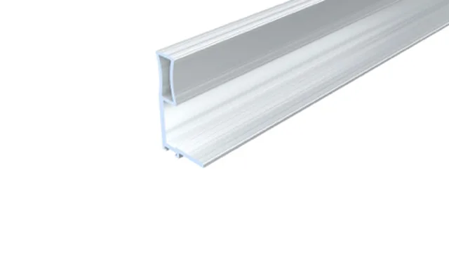 Ocean 80 Profil Griffleiste rechts für Platten mit 18mm, gebürstetes Silber, 2500mm