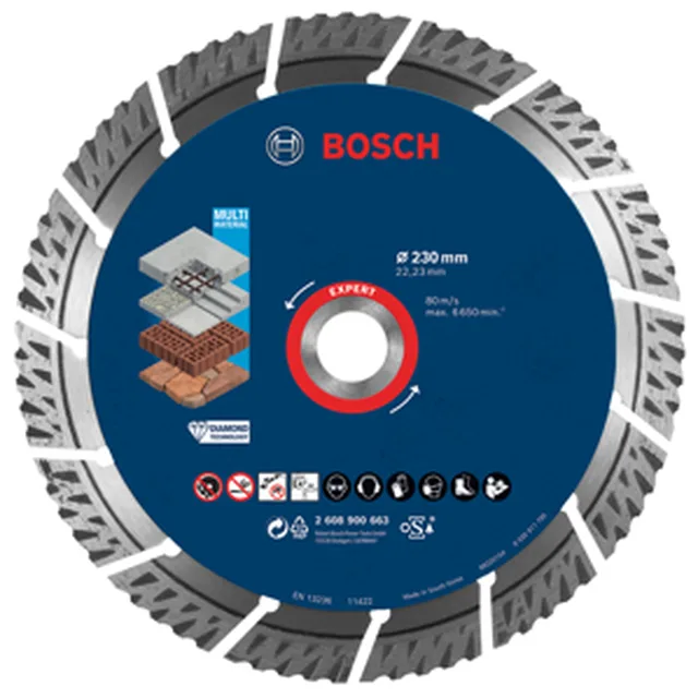 Disque à tronçonner diamanté Best for Universal 230 x 22,23 x 2,4 x 15 mm