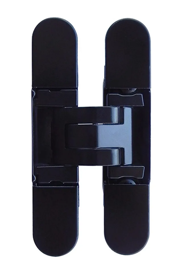 Charniére invisible Kubikana pour porte 18 mm meuble reglable dans les trois dimensions fini noir