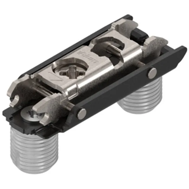 Embase CLIP 177H3100 à tourillons A=20mm, épaisseur 0,0mm, finition onyx noir