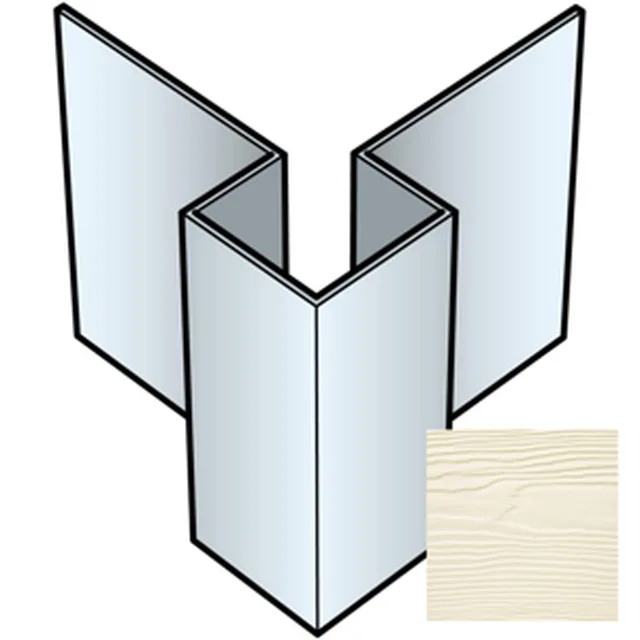 Angle extérieur symétrique Sidings 3m -07 blanc crême