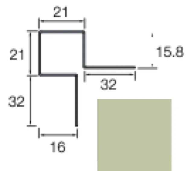 Angle extérieur Cedral Click 3m C76 Vert thé - Biemar Bois