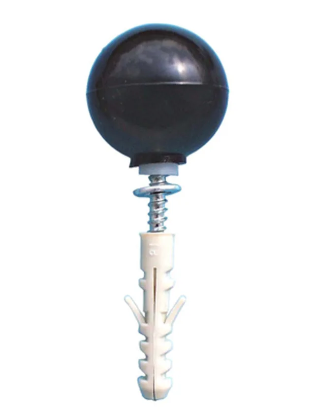 Arrêts de porte, boule, noir 35 x 77 mm