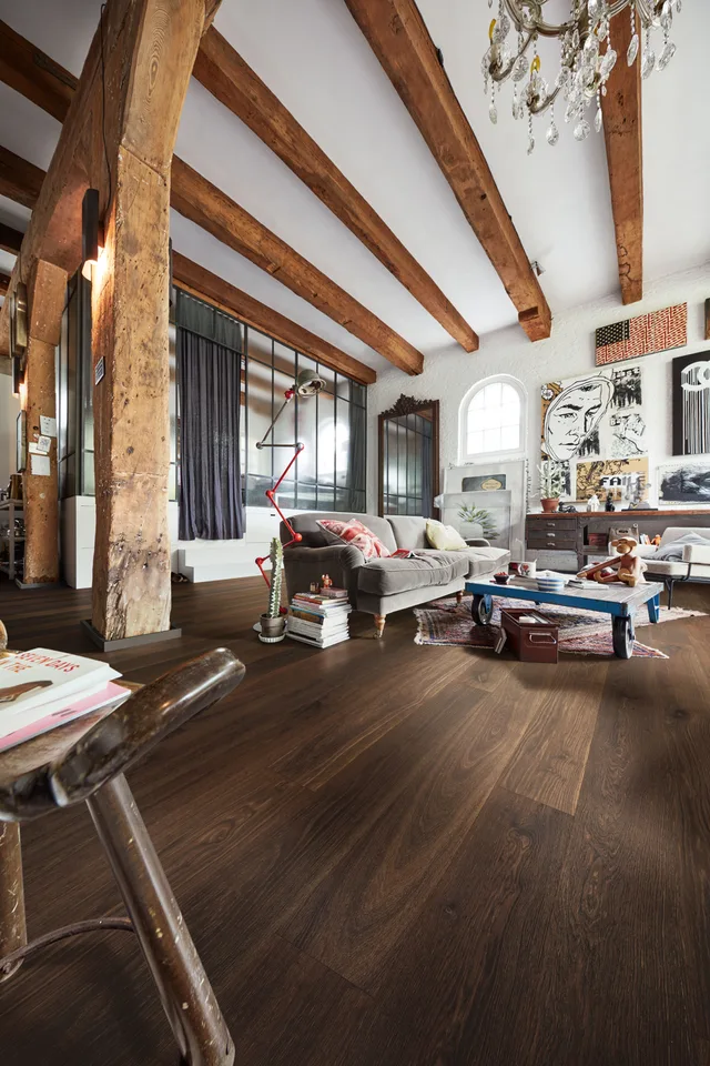 Parquet Longlife PD 400 Chêne Animé Fumé 2200x180mm - Biemar Bois