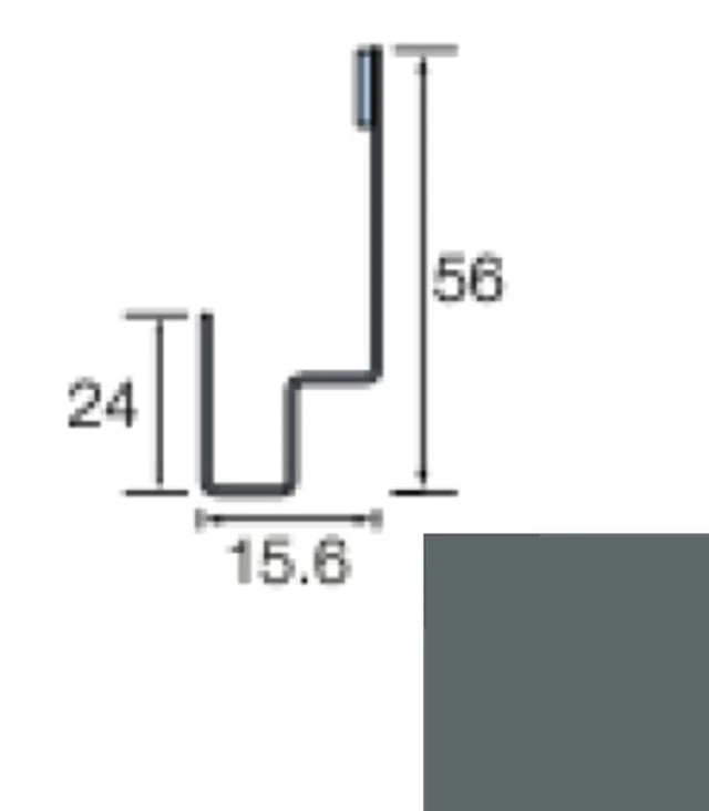 Profil linteau Siding Cedral C74 Gris basalte - Biemar Bois