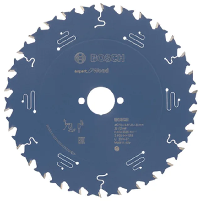 Lame de Scie Circulaire Expert pour Wood, 210 x 30 x 2,8 mm, 30D