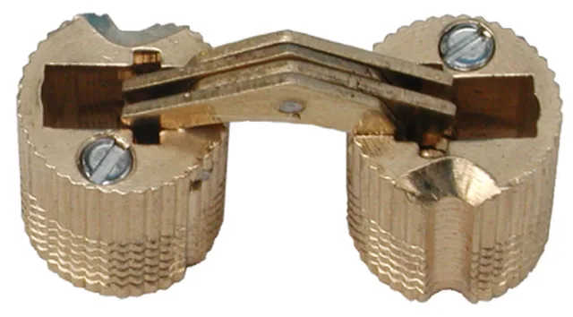 Charnière invisible en laiton diamètre 14 mm ouverture 180°
