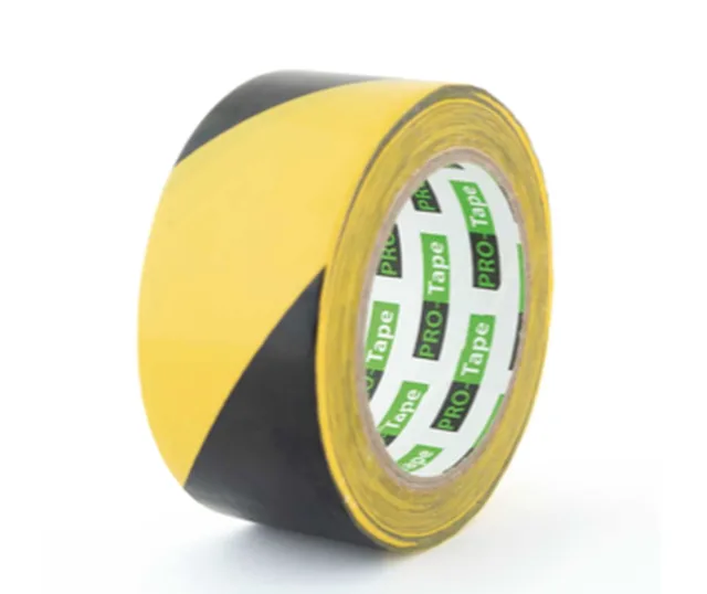 PVC-Warnband 50mmx33m - schwarz/gelb