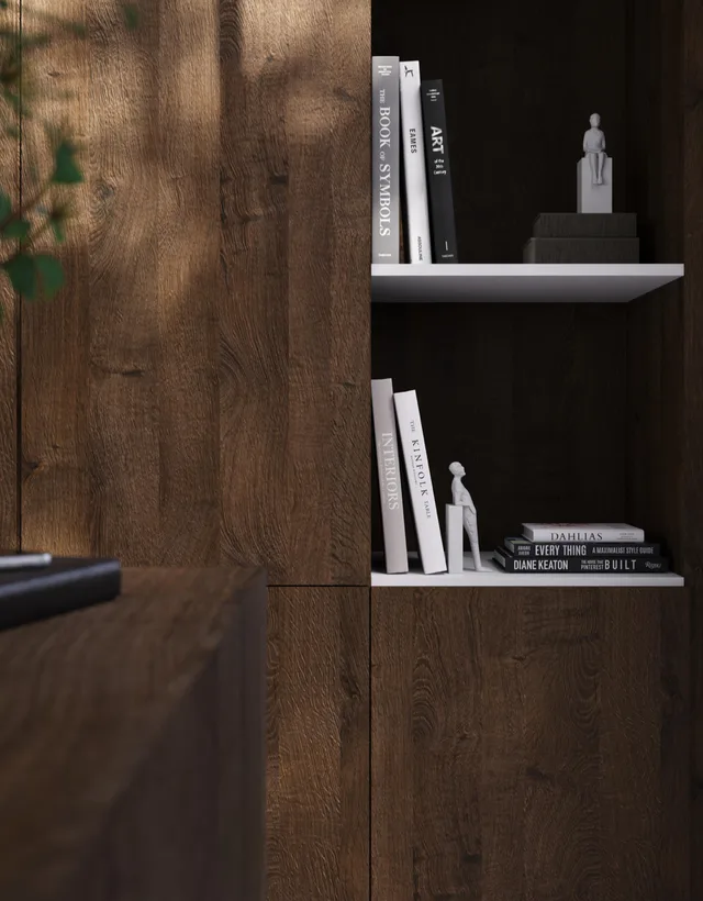 Mélaminé Unilin 18mm Royal Oak dark brown V8A - Biemar Bois-3