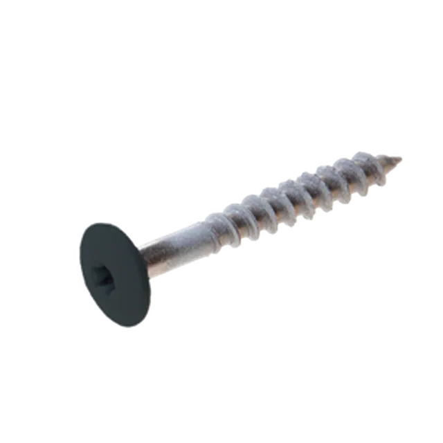 Vis Trespa inox A2 TX20 tête bombée (12 mm) gris anthracite matt New York Grey 4,8x38 mm (RAL 7016 - LUMEN L25.8.1) (Emb de 100 pces)