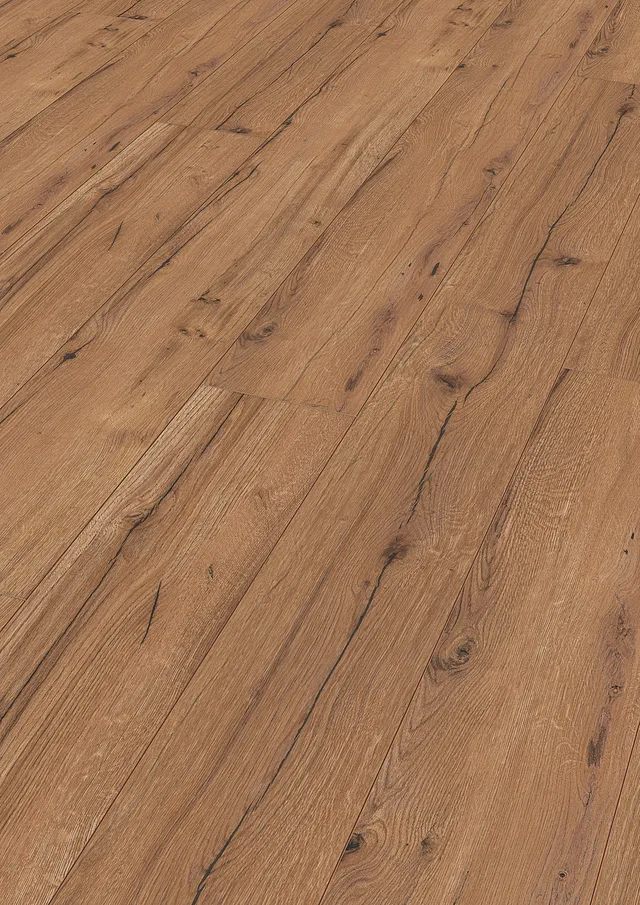 Sol stratifié LL 150 S avec sous-couche intégrée Chêne rustique cognac - Biemar Bois-1