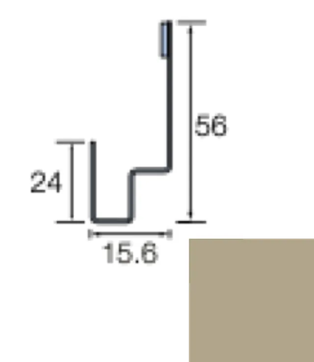 Profil linteau Siding Cedral Click 3m C77 Gris galet