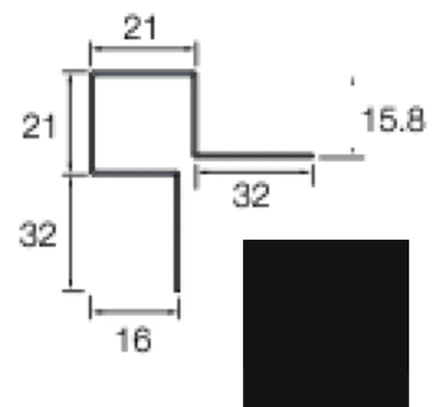 Angle extérieur Sidings Cedral Click 3m C50 noir