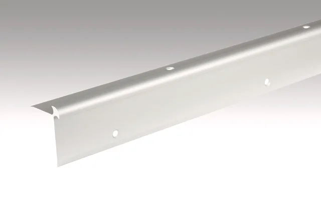 Profilé pour nez de marche Argent anodisé Biemar Bois 2700mm
