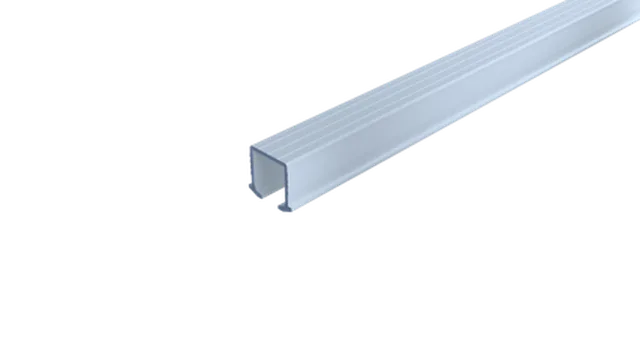 Speedboat rail de roulement simple,pour bois, alu argenté anodisé, 3500mm