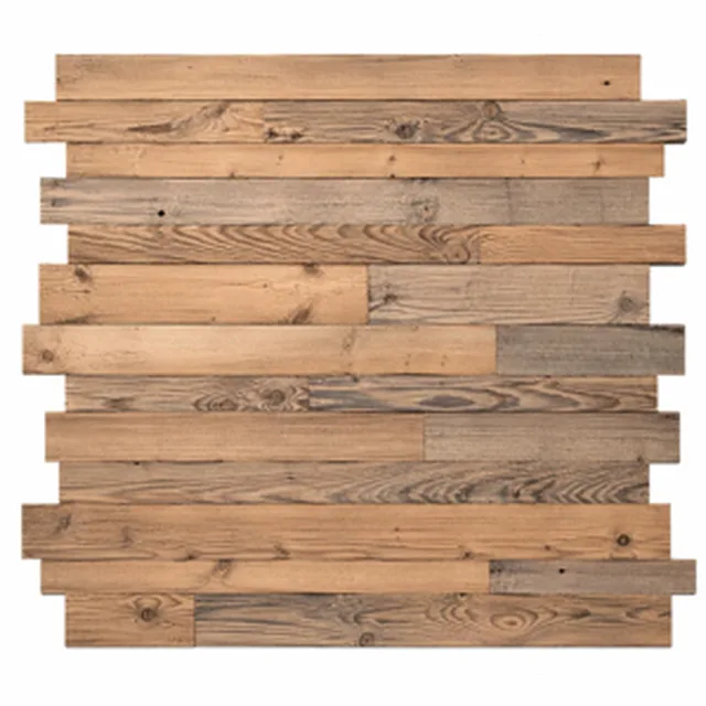 Panneau 3D Woowood bois de récupération finition brut 600 x 120 x 9-12 mm