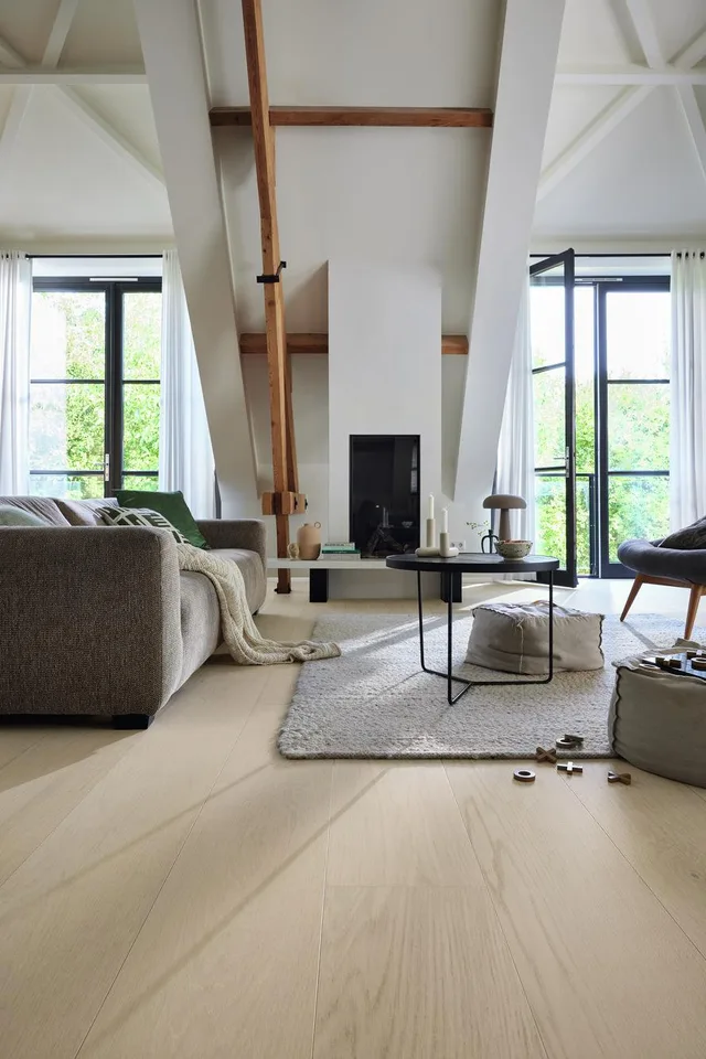 Sol Lindura HD 400 - Chêne naturel blanc nacré - Biemar Bois