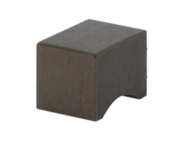 Bouton Carré 19x19mm Aluminium Noir Bronze - Biemar Bois