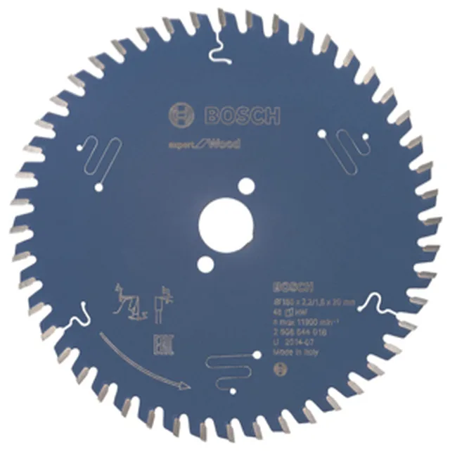 Lame de Scie Circulaire Expert pour Wood, 160 x 20 x 2,2 mm, 48D