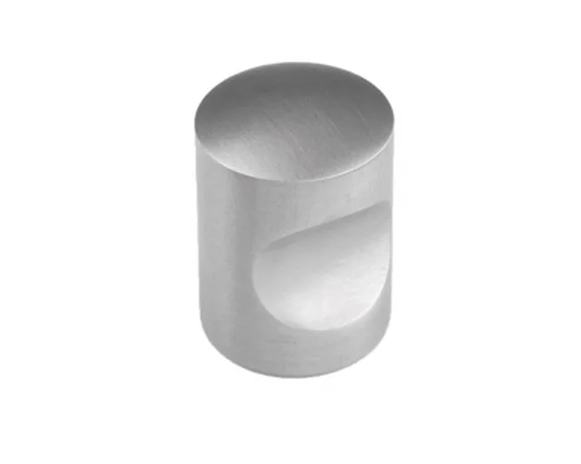 Bouton de meuble forme tube I126 20x28 mm, finition inox mat