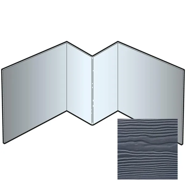 Profil Angle Intérieur Sidings 3m -018 Gris Schiste - Biemar Bois