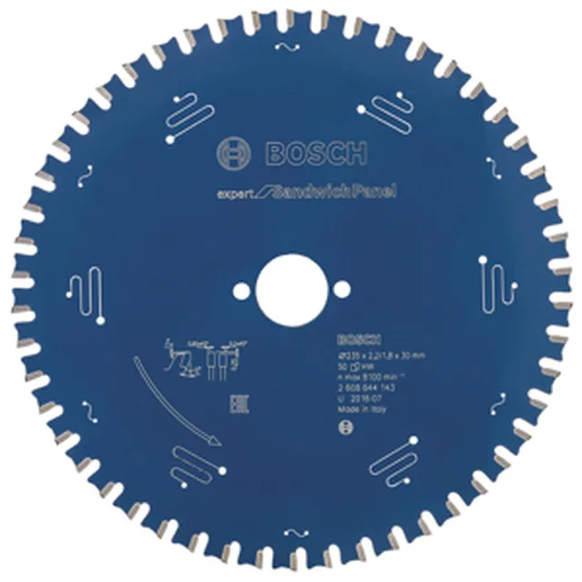 Lame de Scie Circulaire Expert pour Sandwich Panel, 235 x 30 x 2,2 mm, 50D
