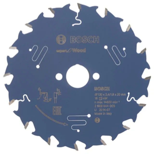 Lame de Scie Circulaire Expert pour Wood, 130 x 20 x 2,4 mm, 16D