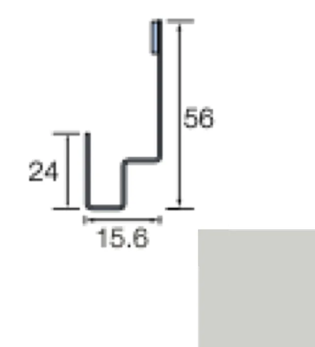 Cédral click profil linteau 3m -05 gris