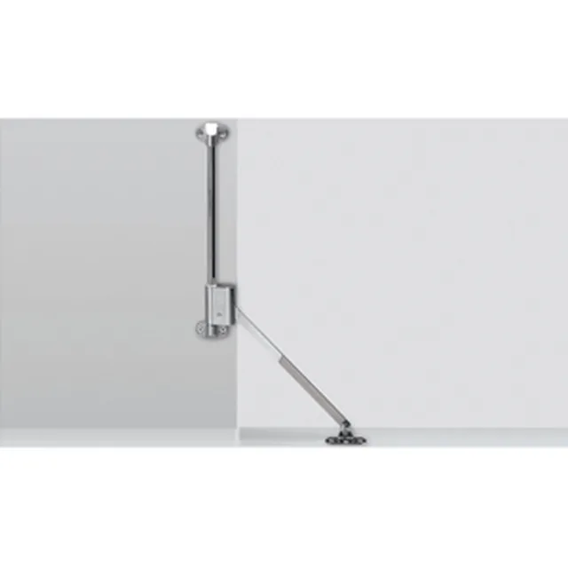 Compas d'abattant avec frein réglable acier nickelé hauteur intérieur meuble 500 à 550mm