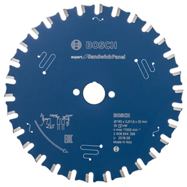 Lame de Scie Circulaire Expert pour SandwichPanel, 165 x 20 mm, 30D