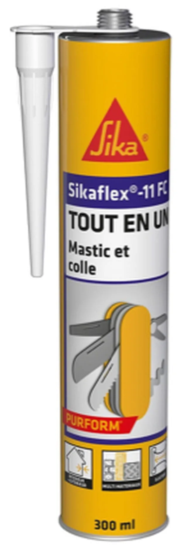 Mastic-colle Sikaflex-11FC+ blanc 300ml