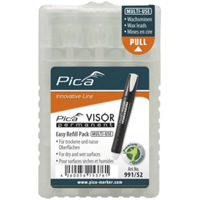 PICA VISOR mines permanent (5pcs) blanc