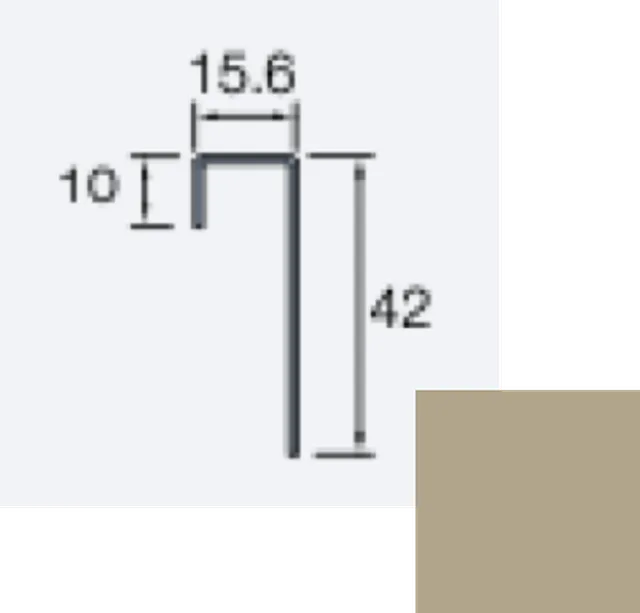 Profil raccordement Siding Cedral Lap/ profil d'arrêt Siding Cedral Click 3m C77 Gris galet
