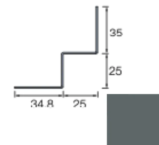 Angle int. Siding Cedral Lap 3m C74 Gris basalte