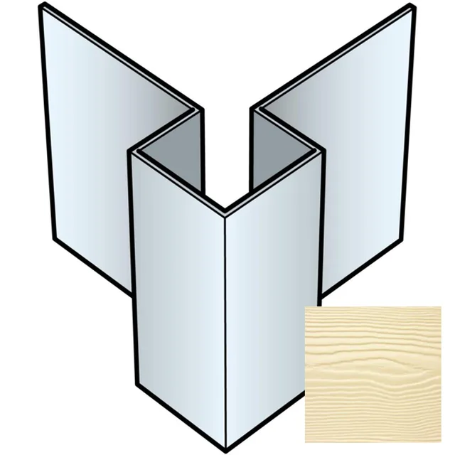 Angle extérieur symétrique Cedral 3m C02 Blanc Vanille - Biemar Bois