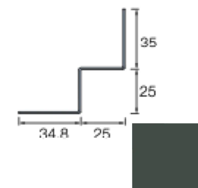 Angle Int. Siding Cedral Lap 3m C75 Vert Métal - Biemar Bois