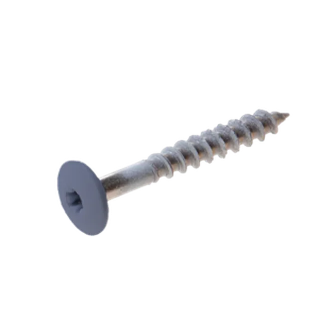 Vis Trespa inox A2 TX20 tête bombée (12 mm) 4,8x38 mm METEON UNI A2052 LavenderBlue (Emb de 100 pces)