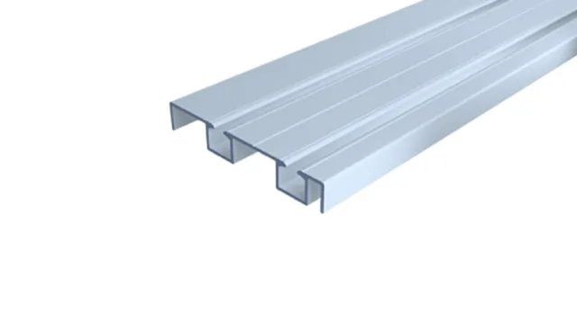 Flagship 5 W rail de guidage double, alu argenté anodisé, 3500mm