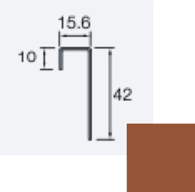 Profil raccordement Siding Cedral C72 Rouge brique - Biemar Bois