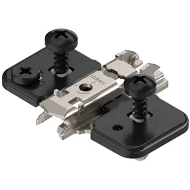 Embase en croix réglable par excentrique,avec expando 174H7100E dist.: 0mm - H: 8,5mm, finition onyx noir