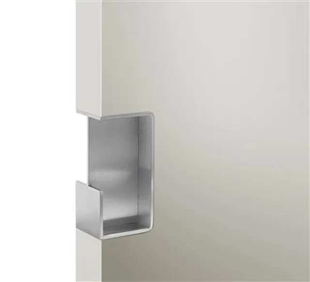 Cuvette à encastrer dans le chant de la porte I4253 40 mm, finition inox mat