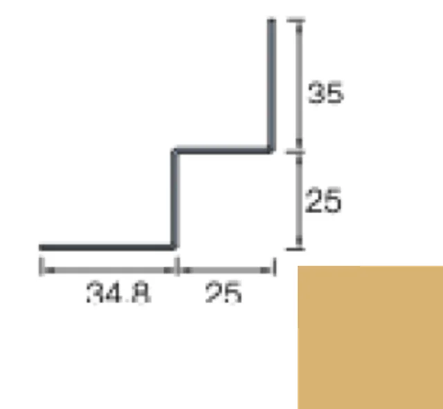 Angle intérieur Cedral Lap 3m C71 Jaune sable - Biemar Bois