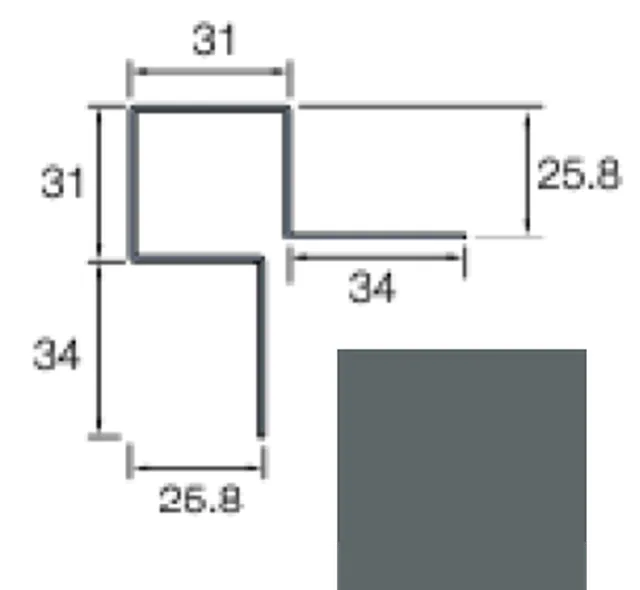 Angle extérieur symétrique Sidings Cedral Lap 3m C74 Gris basalte