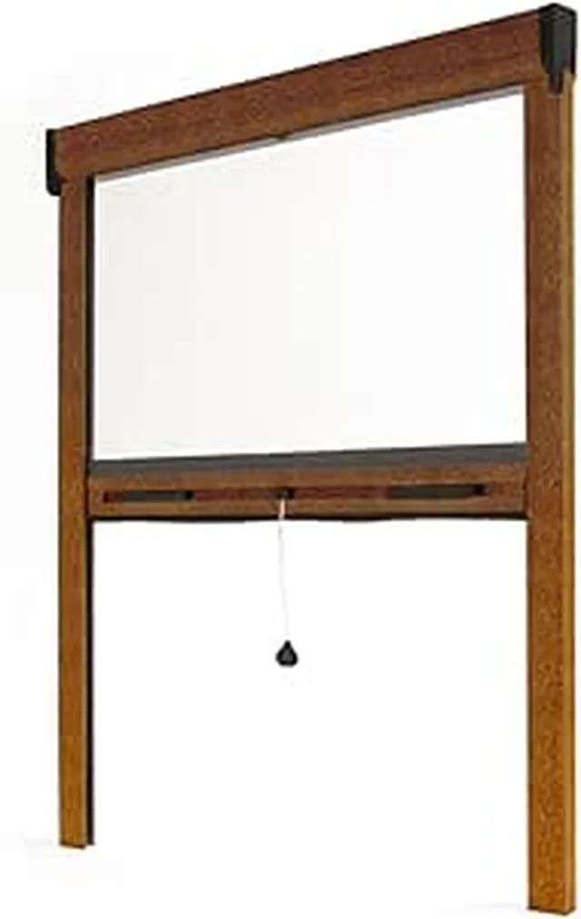 !!Moustiquaire enroulable fenêtre 1,6x1,7m, brun