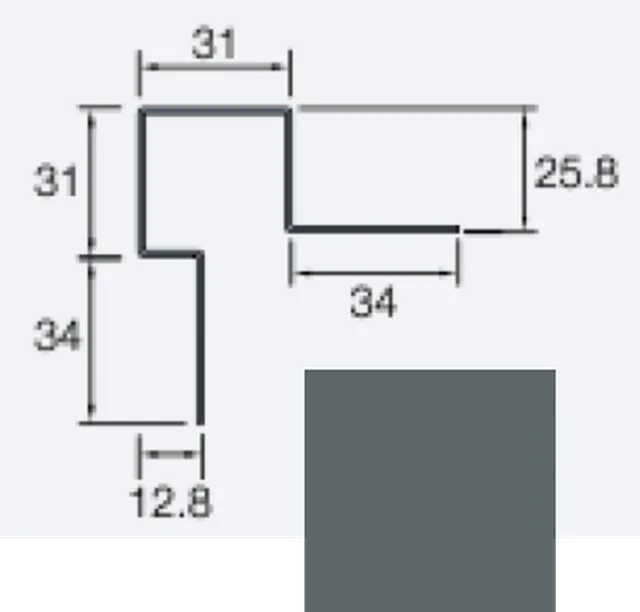 Angle extérieur asymétrique Sidings Cedral Lap 3m C74 Gris basalte