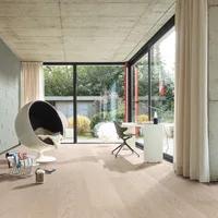 Biemar Bois - Sol en bois Lindura HD 400 Chêne nature blanc polaire